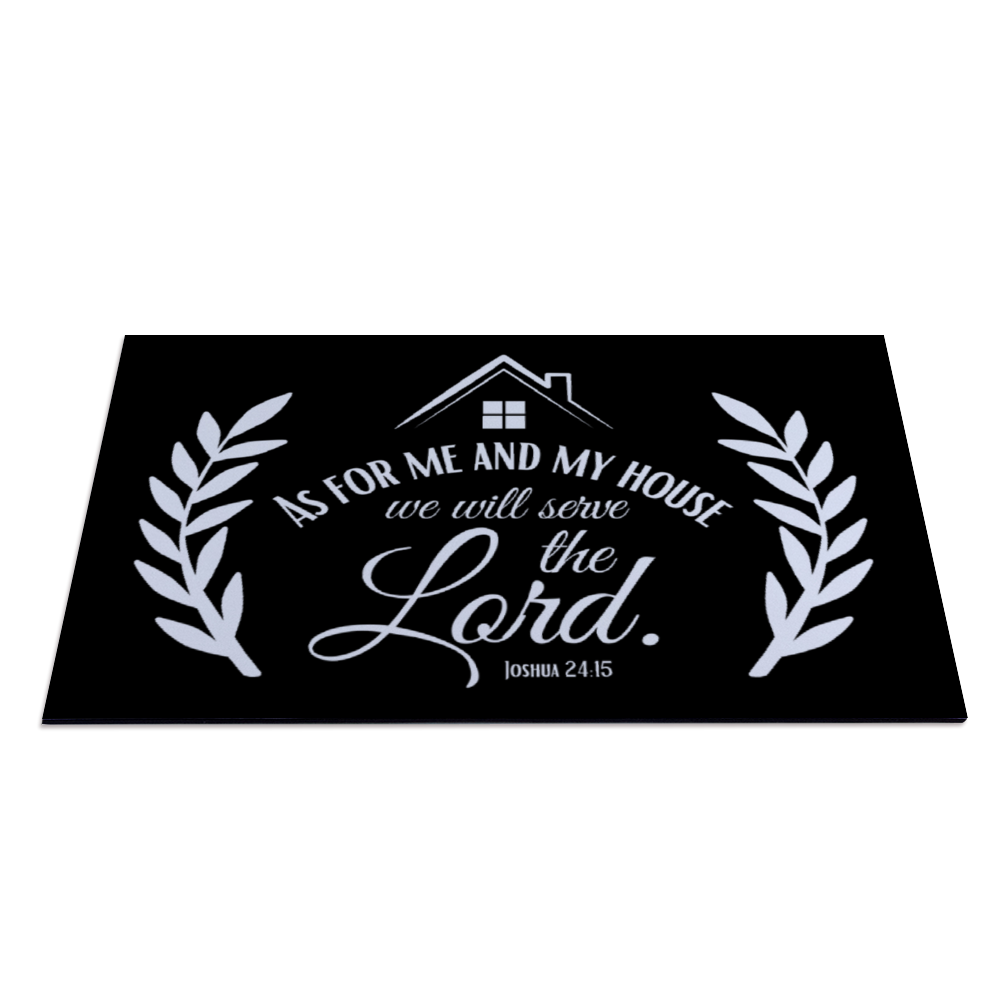 We will serve the Lord Christian Doormat My Faith Store
