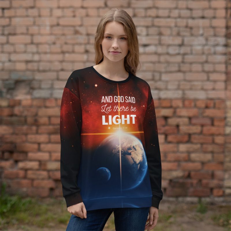 Let there be light - Premium Unisex Christian Sweatshirt
