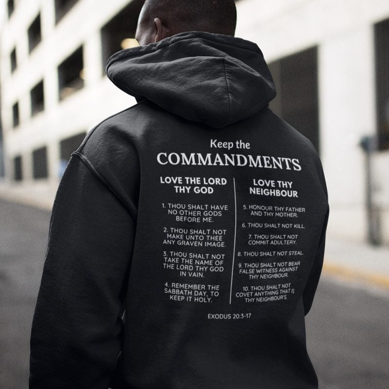 Keep the Commandments - Unisex Christian Hoodie