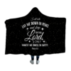 I will lay down in peace and sleep - Christian Hooded Blanket