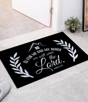 We will serve the Lord - Christian Doormat