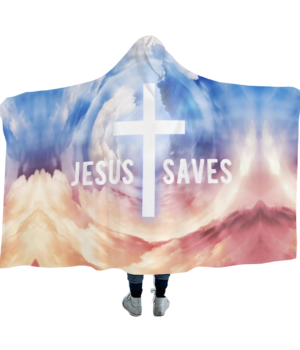Jesus saves - Christian Hooded Blanket