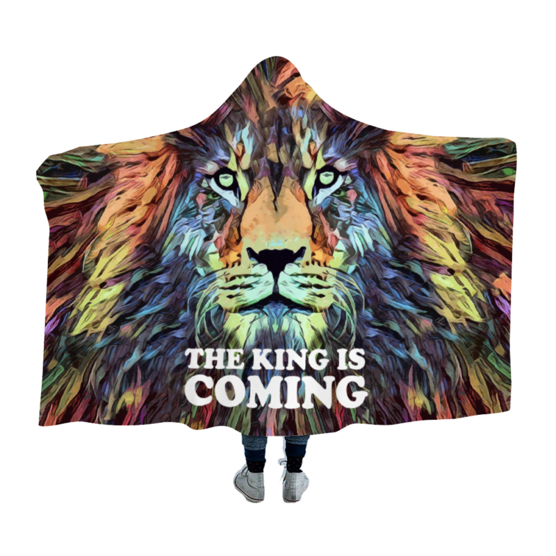 The King is coming - Christian Hooded Blanket