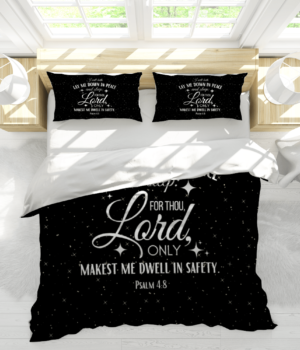 I will lay down in peace and sleep - Christian Bedding Set