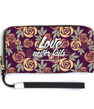 Love never fails - Christian Wallet Purse