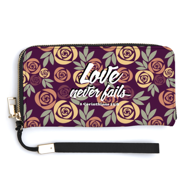 Love never fails - Christian Wallet Purse