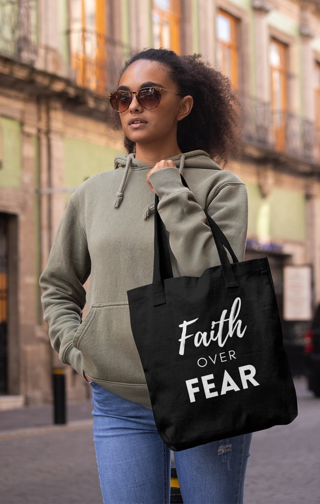Faith over Fear - Christian Tote Bag
