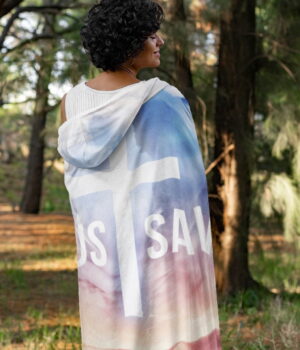 Jesus saves - Christian Hooded Blanket