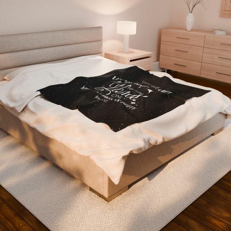 I will lay down and sleep - Velveteen Plush Christian Blanket - Image 4