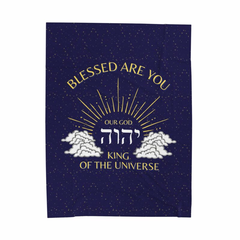 Blessed Are You YHWH - Velveteen Plush Messianic Blanket - Image 5