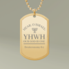 Hear, O Israel! Our God Is One (Shema Israel) - Dog Tag Necklace